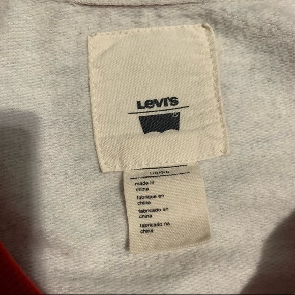 Levis Red Grey Women Sweater Size L - Picture 6 of 7